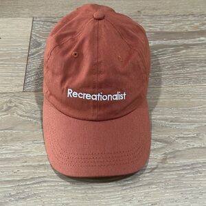 Outdoor Voices Recreationalist Hat Rust Orange 100% Cotton Unisex Cap